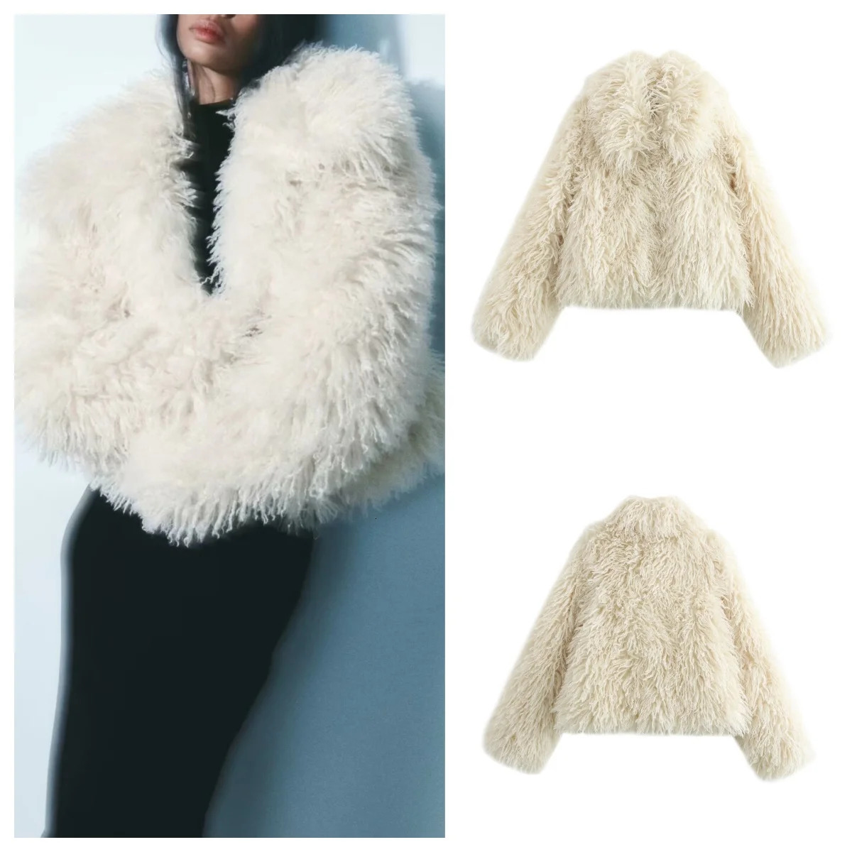 European and American style fashionable versatile fur jacket for women winter coat 241211