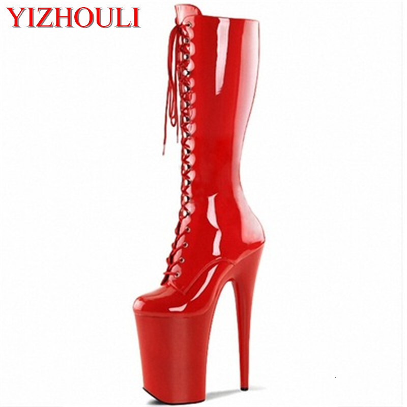 Nightclub Stage Pole Dance 20Cm High Boots.Princess Thick - Soled Waterproof Platform With Sexy Dancing Shoes