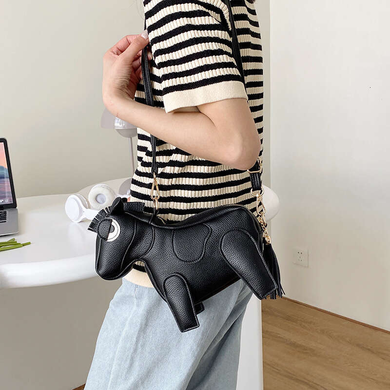 Personalized bag for women, Instagram creative doll, pony shoulder crossbody niche mobile phone small square bag, 2024 new casual fashion trend clothi