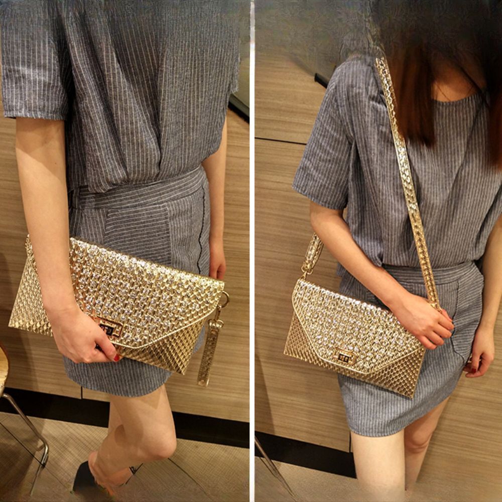 Hot Selling Women's Diamond Studded With Large Capacity Elegant Commuting Shoulder And Crossbody Handbag