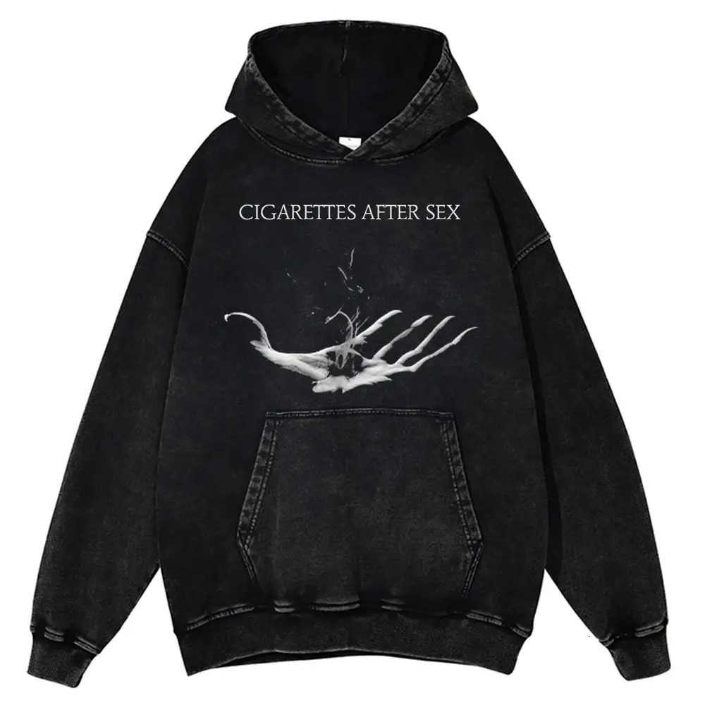 Vintage Street Clothing Hip Hop Washed 380G Cotton CAS Pattern DTG Printed Hoodie Sweatshirt Mens Homestay Pullover Hoodie Y2K 241214