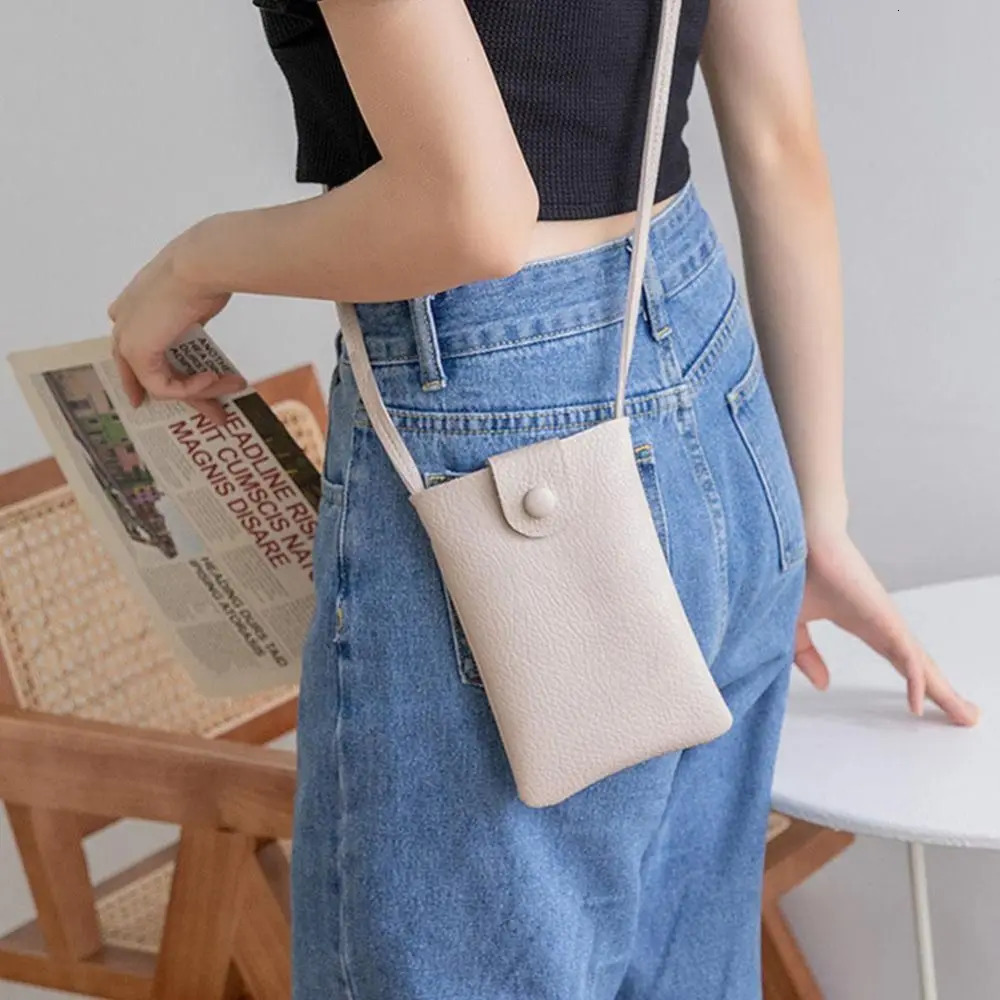 PU Leather Summer Shoulder Bag Wallet Solid Color Mobile Messenger Bag Large Capacity Mini Womens Handbag 241213