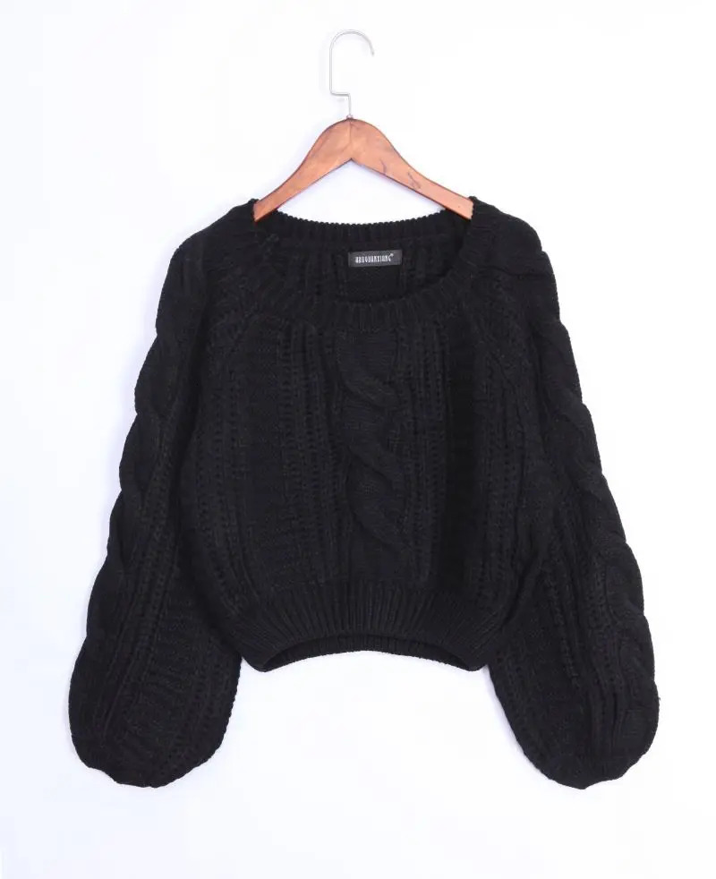 OMCHION Sueter Mujer 2024 Knitted Korean Big Red Twisted Sweater Womens Thick Ugly Zipper 241211