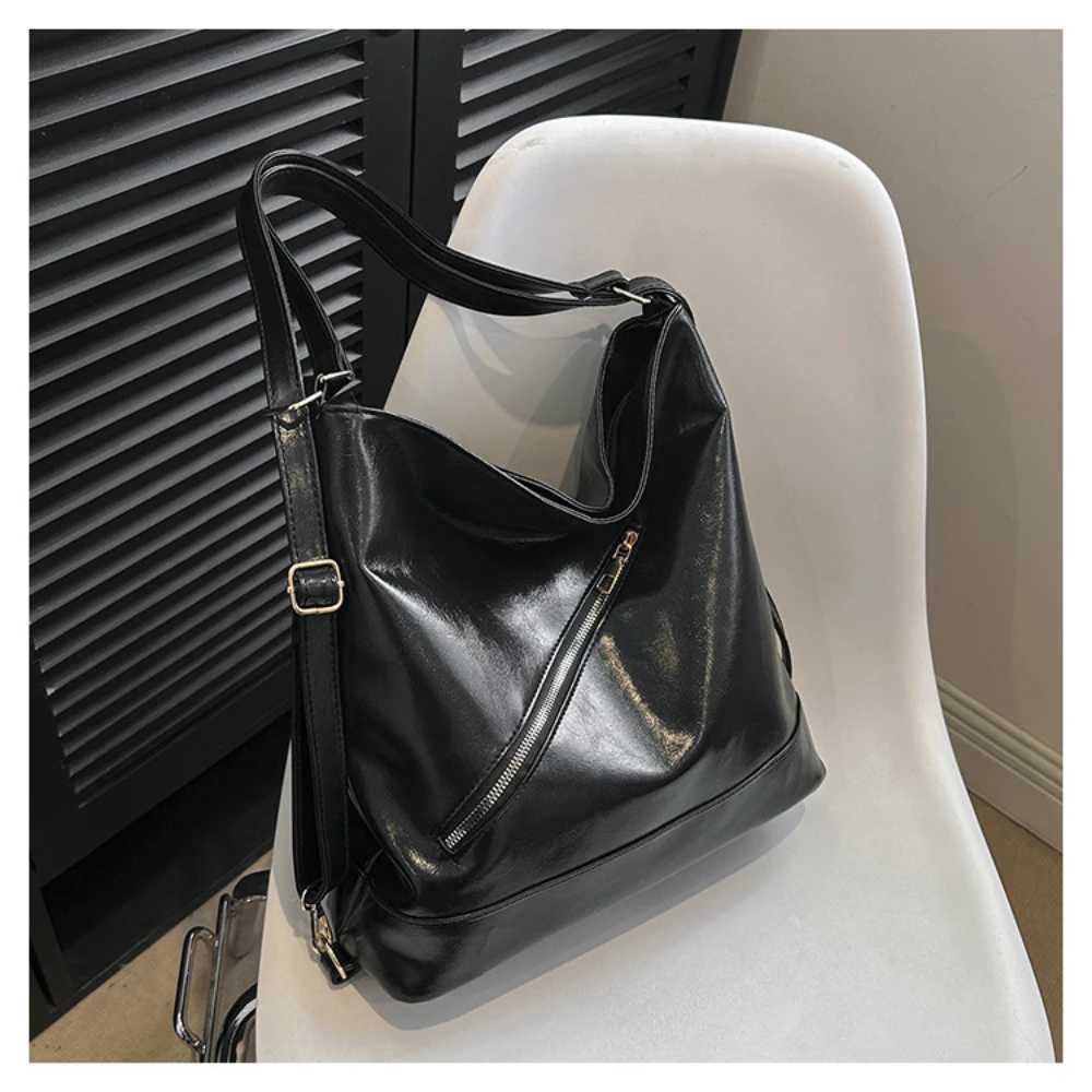 Vintage Leather Shoder Bag Wen Fashion Large Capaci Ladies Cmuting Handbag Fem Casual Travel Shopping Bag Schoolbag Z250318