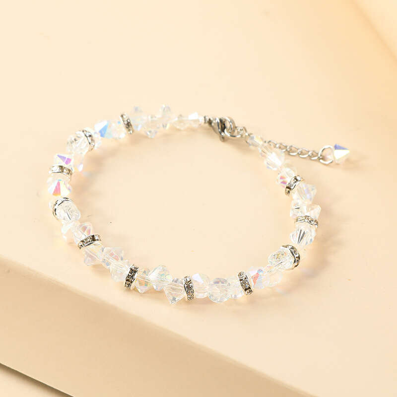 Women's Beaded Simple Fashion Crystal Bracelet, Sweet and Elegant, Korean Style Strings Bracelet