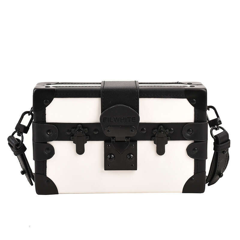 Summer internet celebrity French high-end contrasting color small square box single shoulder crossbody phone bag 2024 temperament versatile new trendy