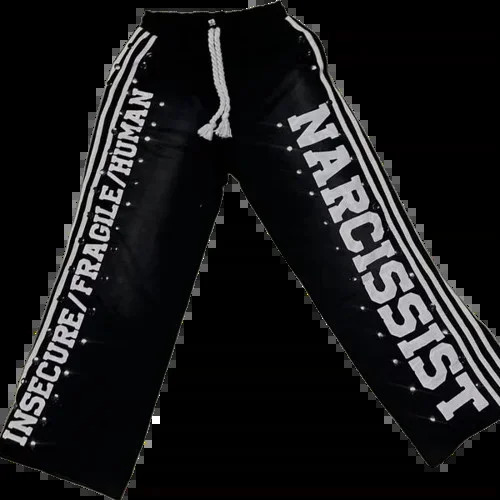 Retro Patch Sequined Sweatpants Y2K Pants Mens Hip Hop Letter Striped Baggy Elastic Waist Jogging Casual Pants Trousers 241214