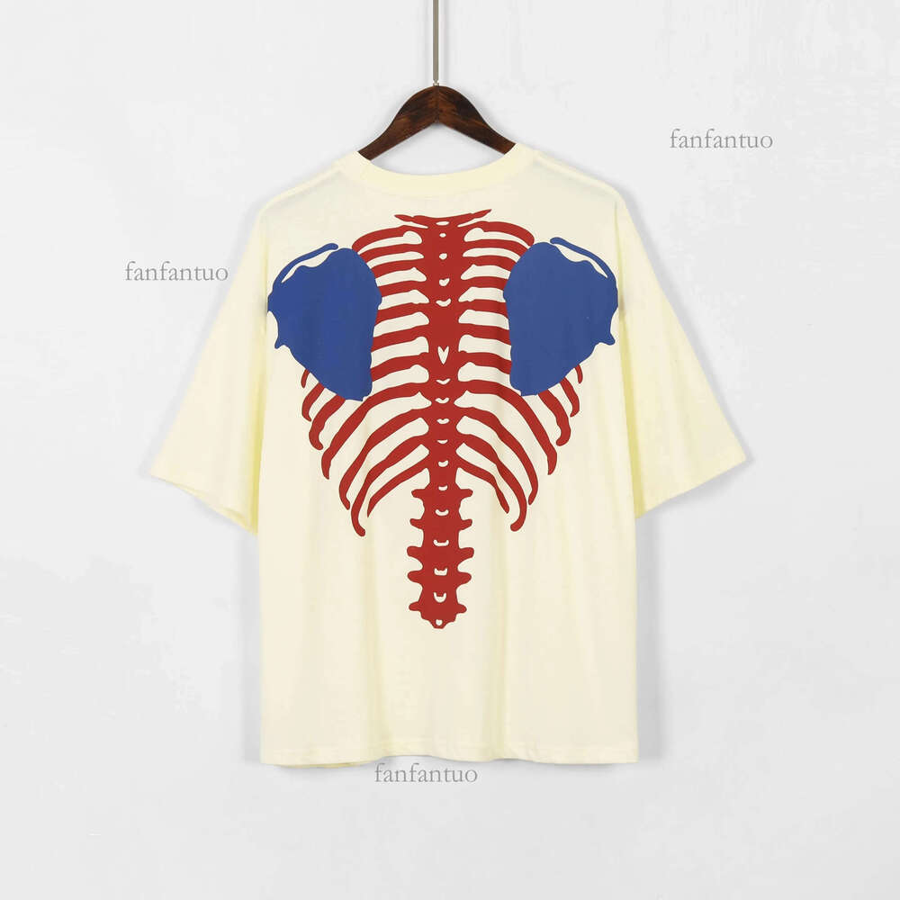 20ss KAPITAL T Shirt Oversize skeleton print kapital top tees Men Women streetwear Hip hop knaye west KAPITAL T shirt X1214
