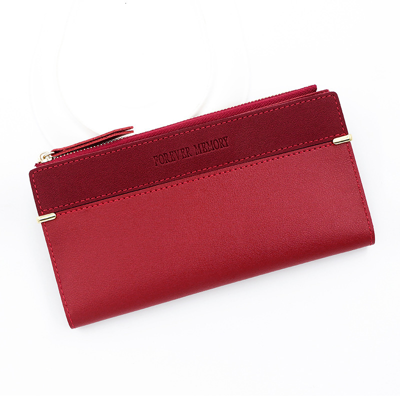 Wallet Designer Splices Leather Solid Color Fashion Wallet Handbag Card Bag