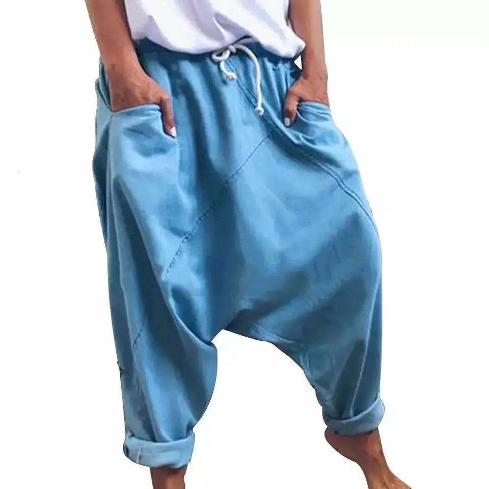 Womens Casual Harem Crotch Pants Fashionable Laceup Pant Trousers Oversized Hiphop Streetwear Woman 241212