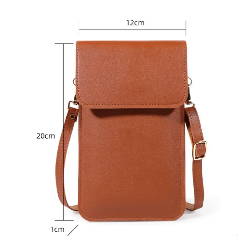 Womens mini bag touch screen mobile wallet PU leather handbag womens cross bag shoulder bag wallet 241213