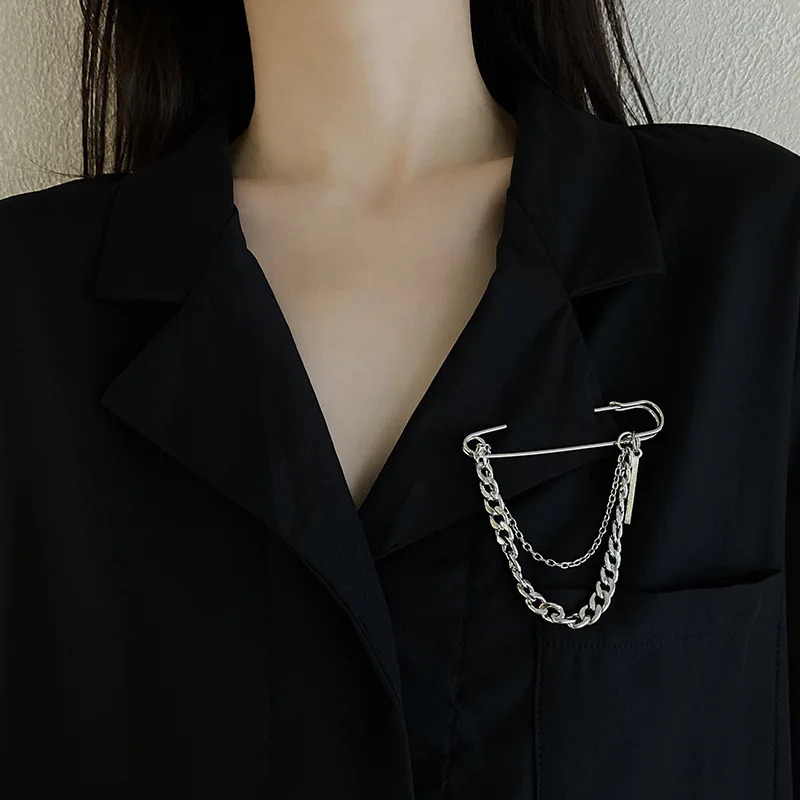 Trendy Harajuku style mens and womens street fashion metal chain set decorative bust geometric multipurpose 241210