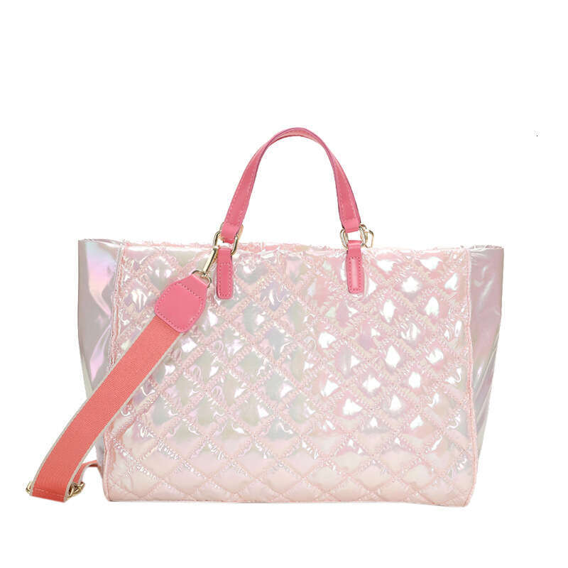 Small niche design cotton handbag, women's high-end feeg dia grid embroidery thread tote large capacity single shoulder crossbody bag, 2024 new c