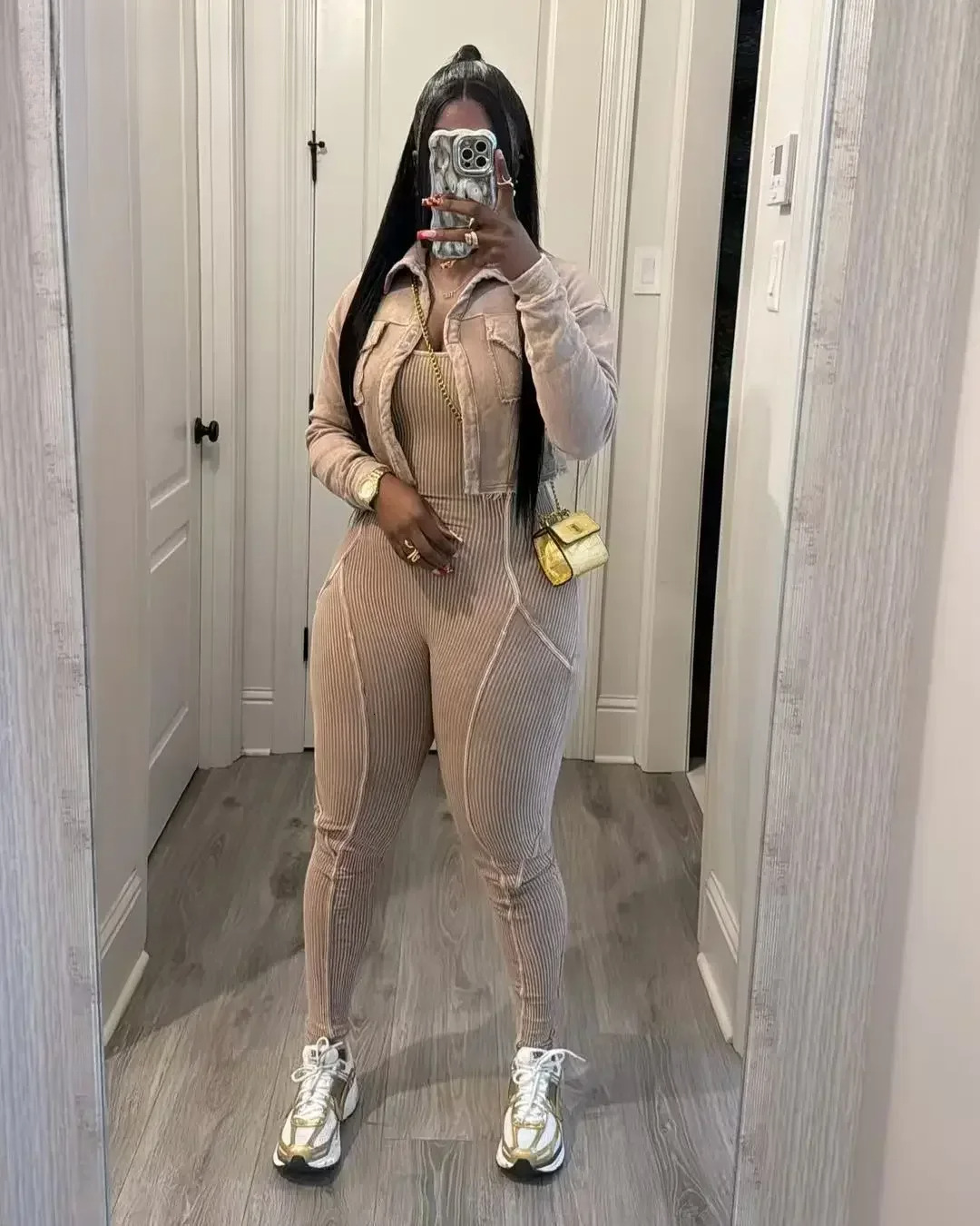 Fashion Women's Washed Knitted Long Sleeve V-Neck Coats+Pencil Jumpsuits Active Two 2 Piece Set Outfits Tracksuit