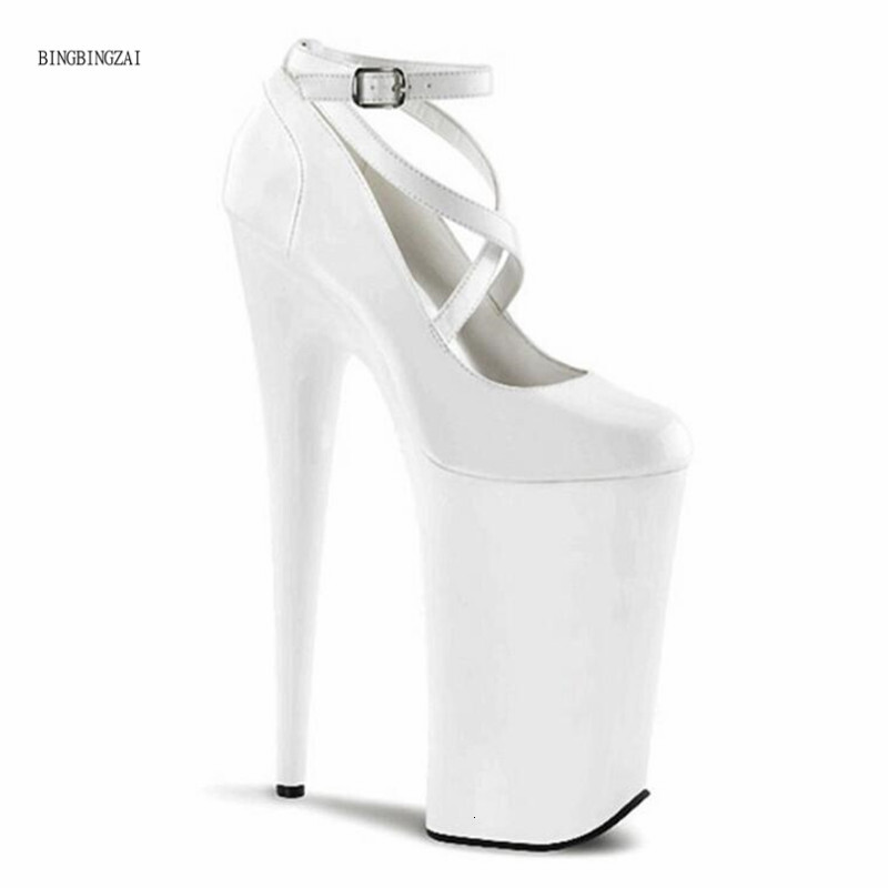 New High Quality Women's Bridal Wedding Shoes Sexy Nightclub 20Cm Ladies Stiletto Waterproof Platform 10Cm Large Size 3-16