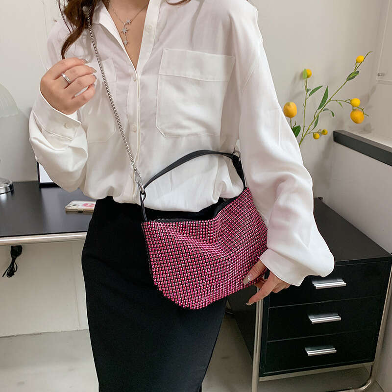 Niche Super A Water Bright Dia Bag for Women Instagram Fashion Single Shoulder Underarm Internet Celebrity Live Streaming Handheld Crossbody Bag, 2024