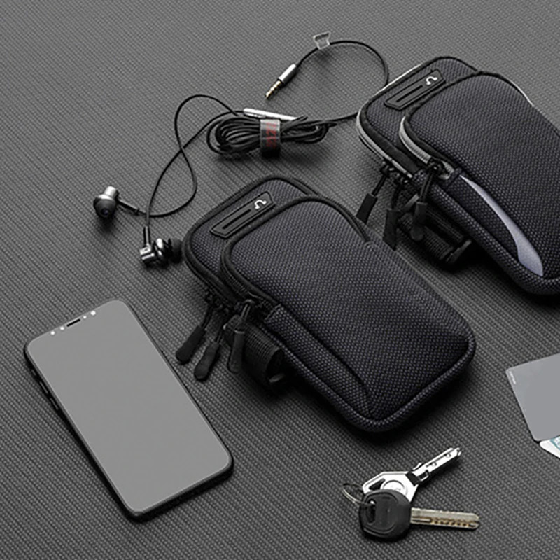 Phone arm bag with headphone jack waterproof breathable sports running bag gym phone holder 241213
