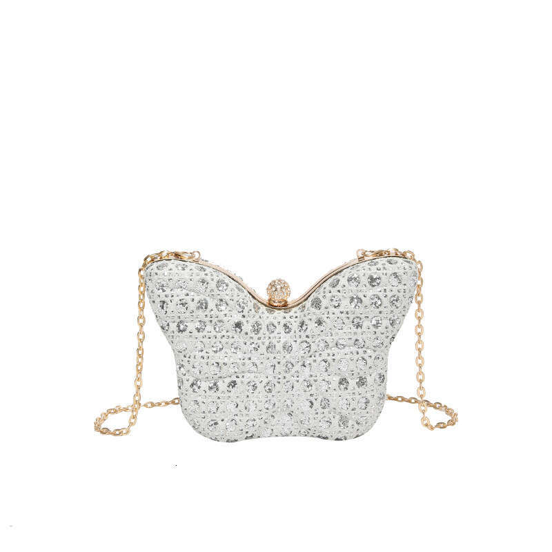 Opposite sex female ins style forest butterfly clip small square ba internet celebrity chain crossbody mouth red envelope 2024 new casual fashion tren