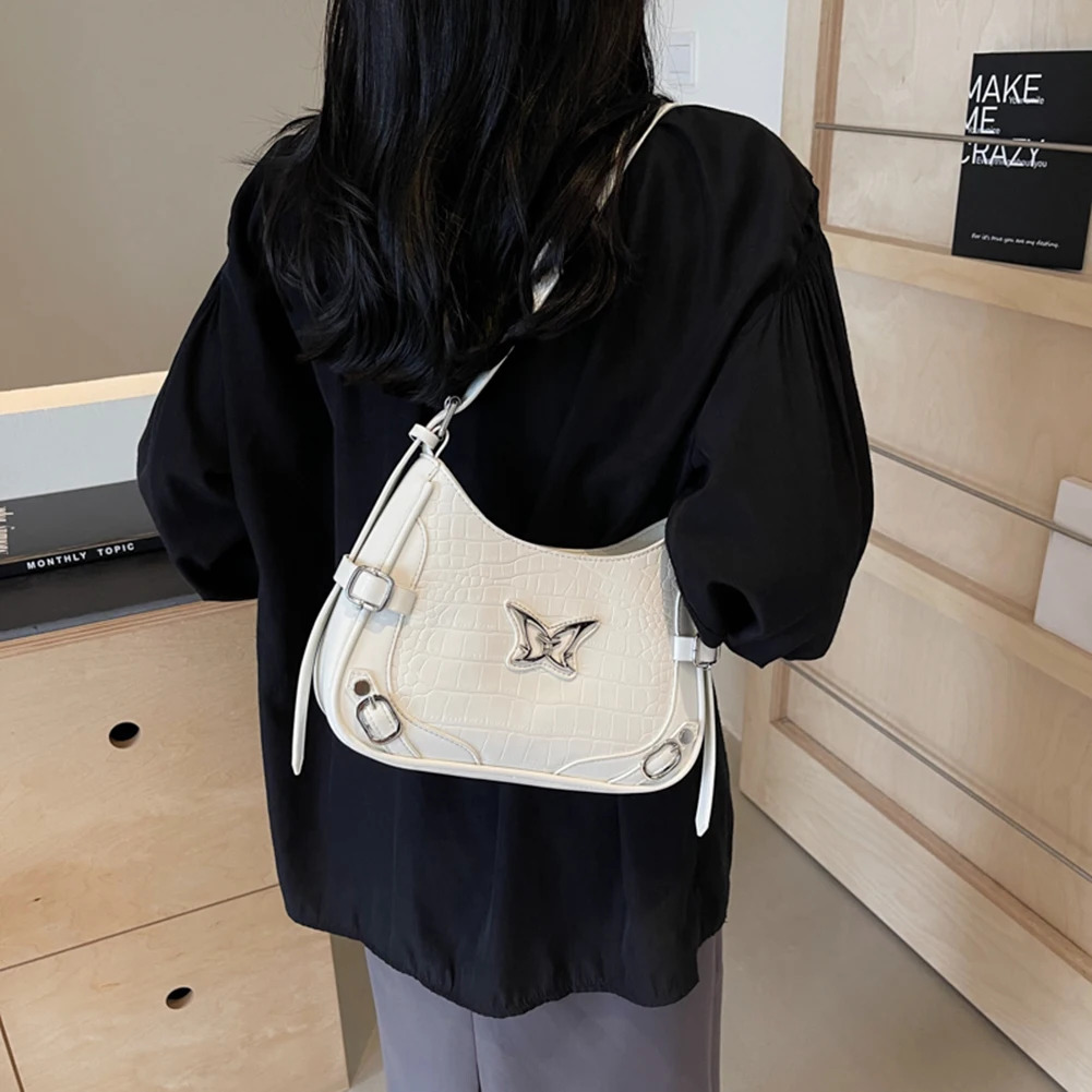 Y2k Womens Shoulder Bag Butterfly Cross Bag Retro Fashion Red Handbag Wallet PU Leather Messenger Harajuku Womens Handbag 241213
