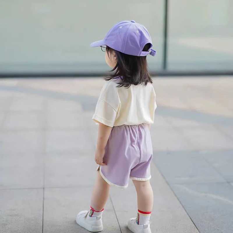 Clothing Sets Summer Kids 2pcs Tracksuits Rabbit Embroidery Baby Boy and Girl Clothing Suits Short Sleeve T-shirt and Shorts Children Outfits H241214
