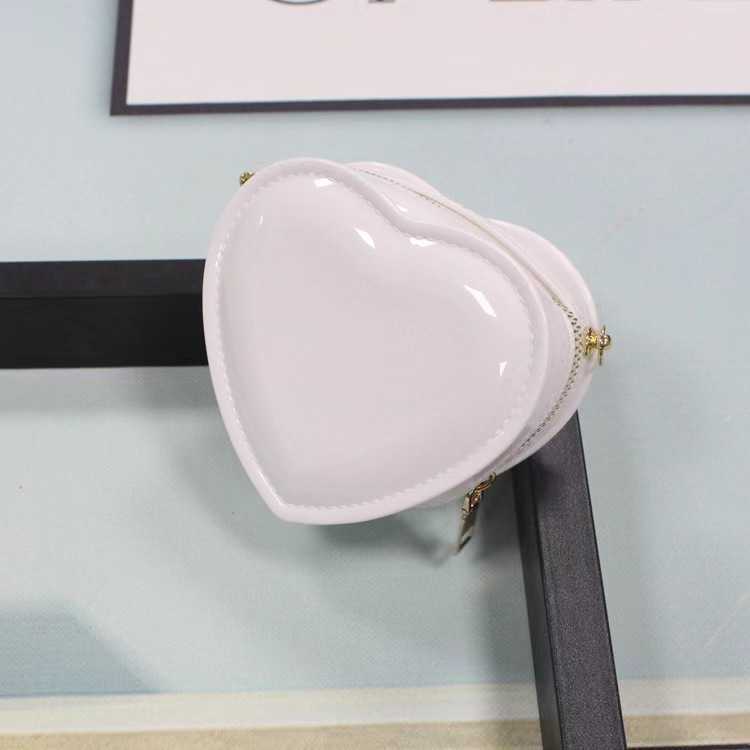 Trendy Fashion Mini Peach Heart Love Jelly Bag for Women Personalized Solid Color Chain Cute Mini Single Shoulder Crossbody Bag