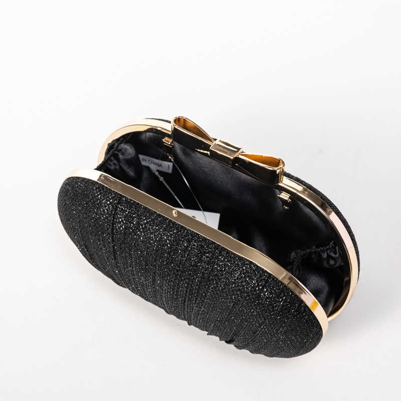 Clutch Bag Fresh and Sweet Bowknot Dinner Bag Bouncing Di Fine Flash Single Shoulder Bag Lady's Hand Messenger Bag 240920