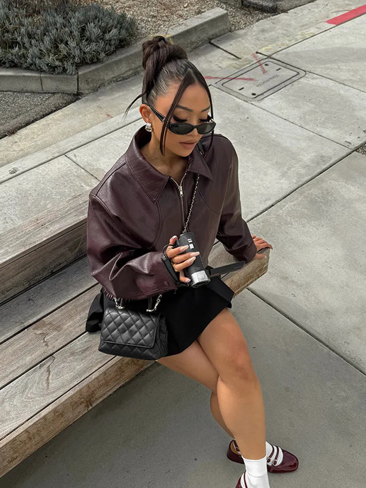 Chic Contrast Faux Leather Womens Long Jacket Lapel Open Front Thicken Long Trench Coat Winter Autumn Warm Outerwear With Belt 241214
