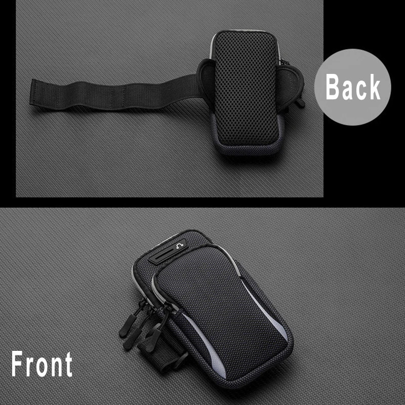 Phone arm bag with headphone jack waterproof breathable sports running bag gym phone holder 241213