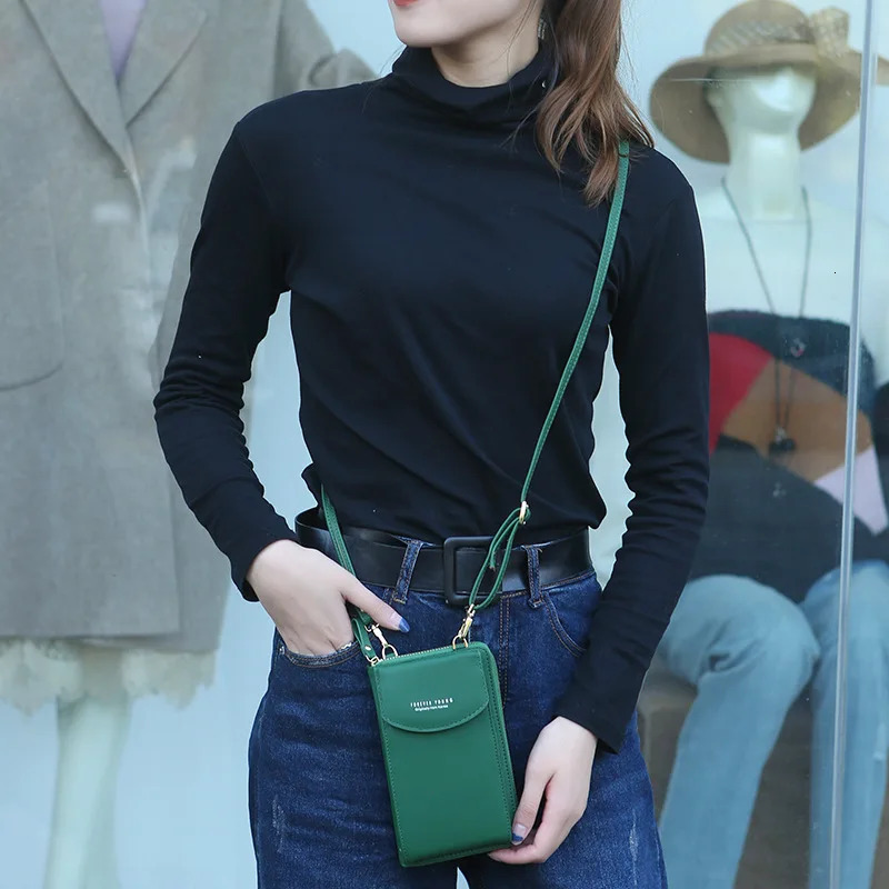PU handbag ladies cross body mobile wallet shoulder bag 241213