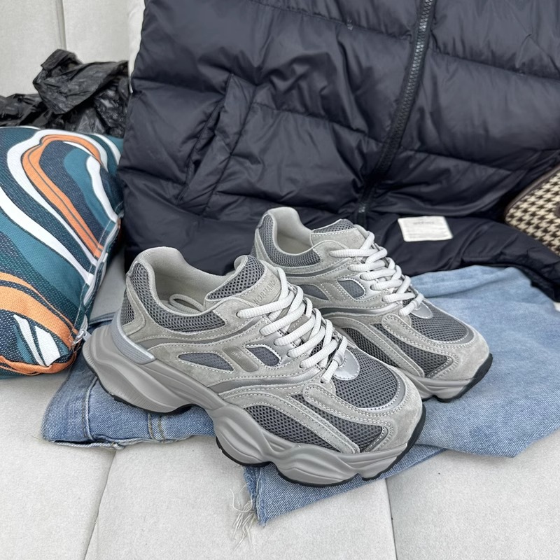 2024 spring new fashion daddy shoes female thick sole mesh breathable running casual sneakers