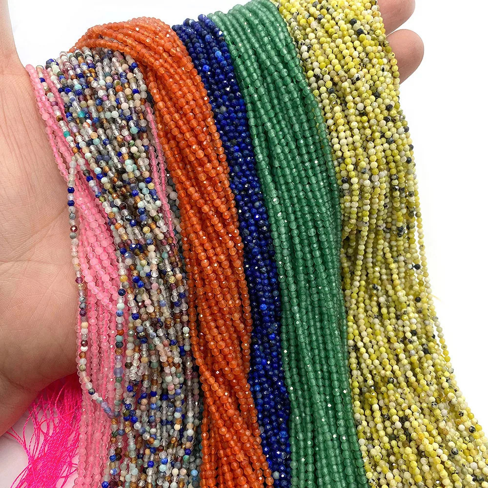 Natural cutting circular peacock stone loose beads 2mm m 4mm for DIY jewelry necklace accessories 241212