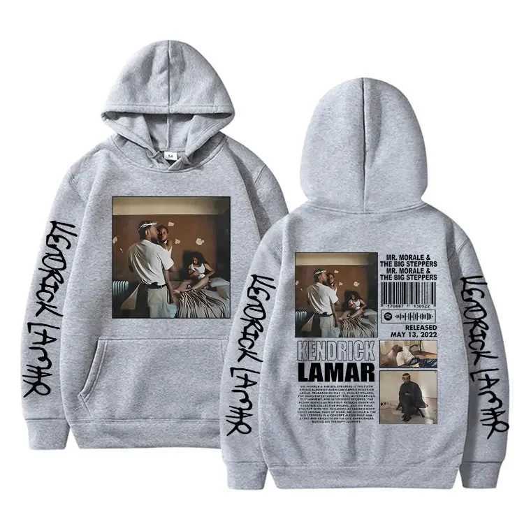Kendrick Lamars graphic hoodie albums Mr. Moral and Big Stepers feature printed sweatshirts for mens pop hip-hop loose hoodies X241216