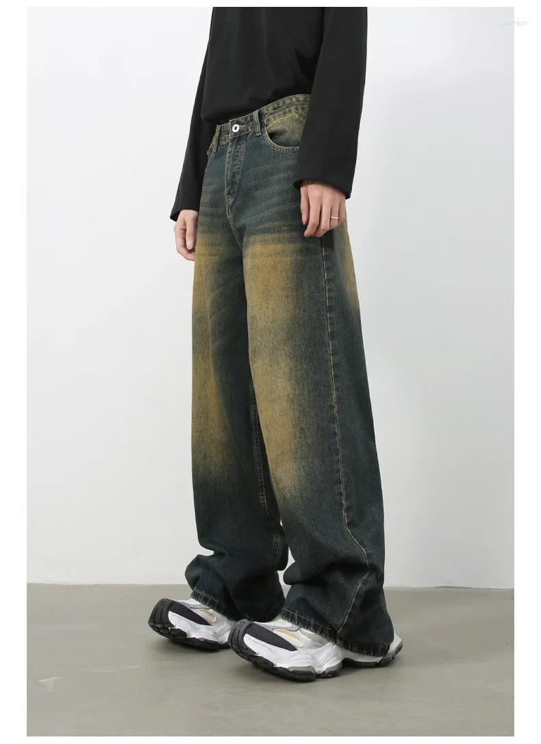 2025 S Fashion Designer Men S Jeans Vintage Fashion Baggy For Men Wide Leg Pants Loose Fit