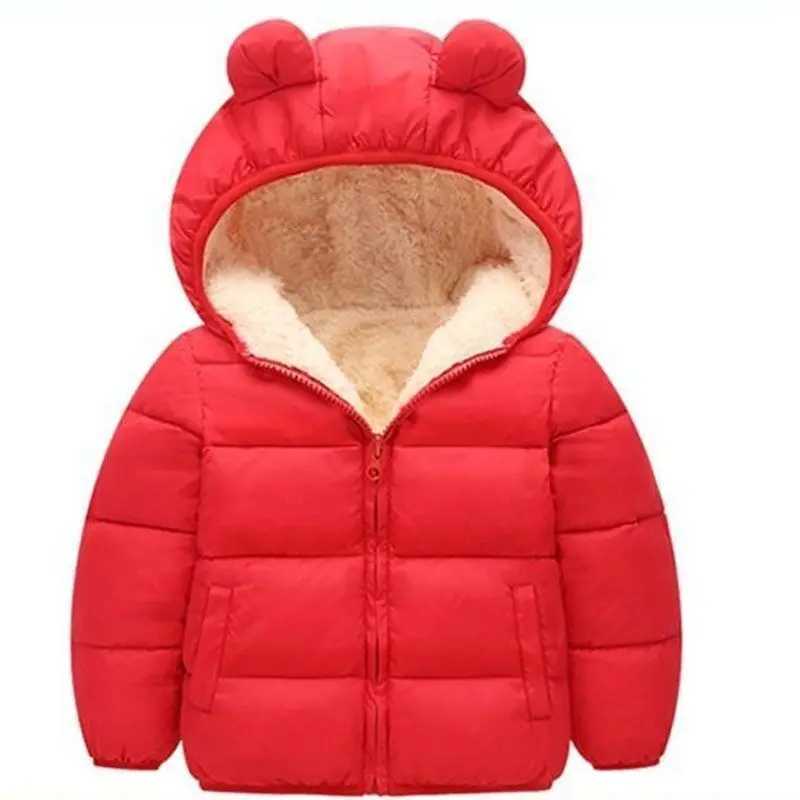 New Winter Boys Hooded Outerwear Autumn Thicken Coat Children Baby Plus Velvet Clothes Kids Casual Plaid Jacket Toddler OvercoatXJ241214
