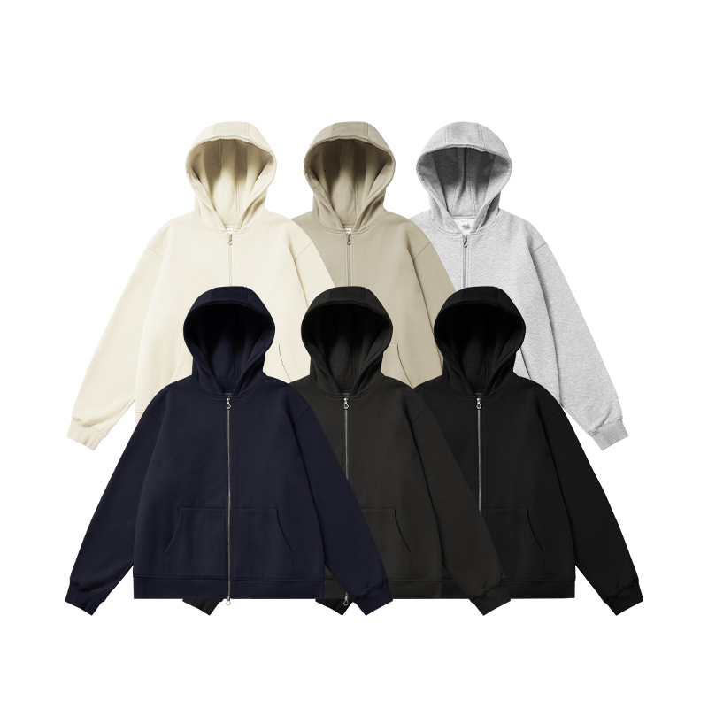 Full Zip-Up Hoodies Unisex Winter Trendy Premium Fleece Hooded Jacket