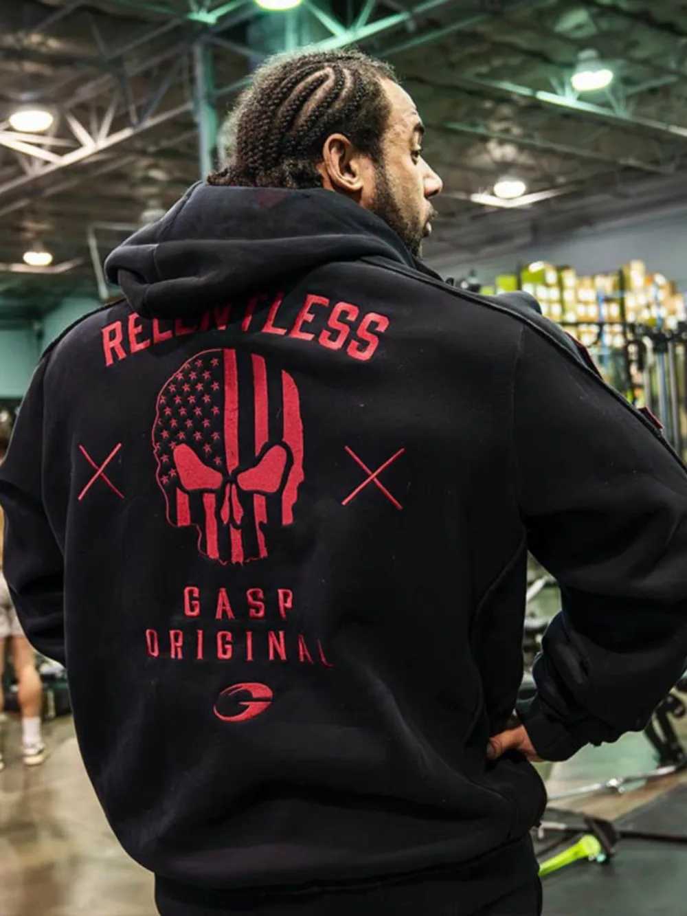 2024 Hot Sale Muscle Weight Hoodie Mens Trendy Print Sports Hoodie Warm Plus Flce Basketball Training Breathable Top X241216