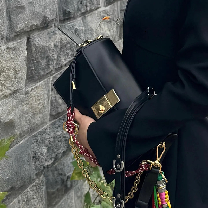 Women's Crossbody - Soft Leather, Gold Style, Designer Shoulder Bag For Trendy Looks