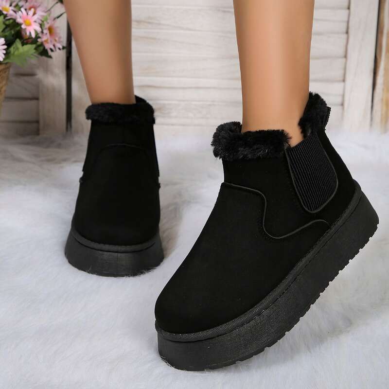 High-top Snow Thickened Plush Warm Simple and Versatile Comfortable Cotton Shoes DLSYXD Brand Women's Boots