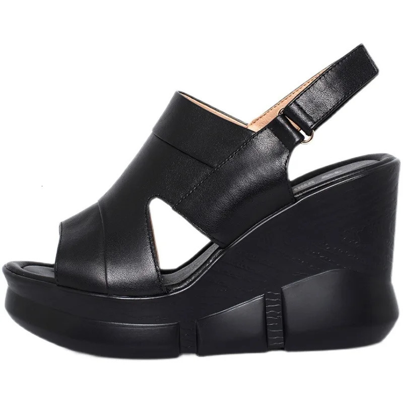 11cm High Heel Sandals for Women 2024 Summer Platform Fashion Footwear Ladies Shoes Large Size Wedges Zapatos Mujer 241213