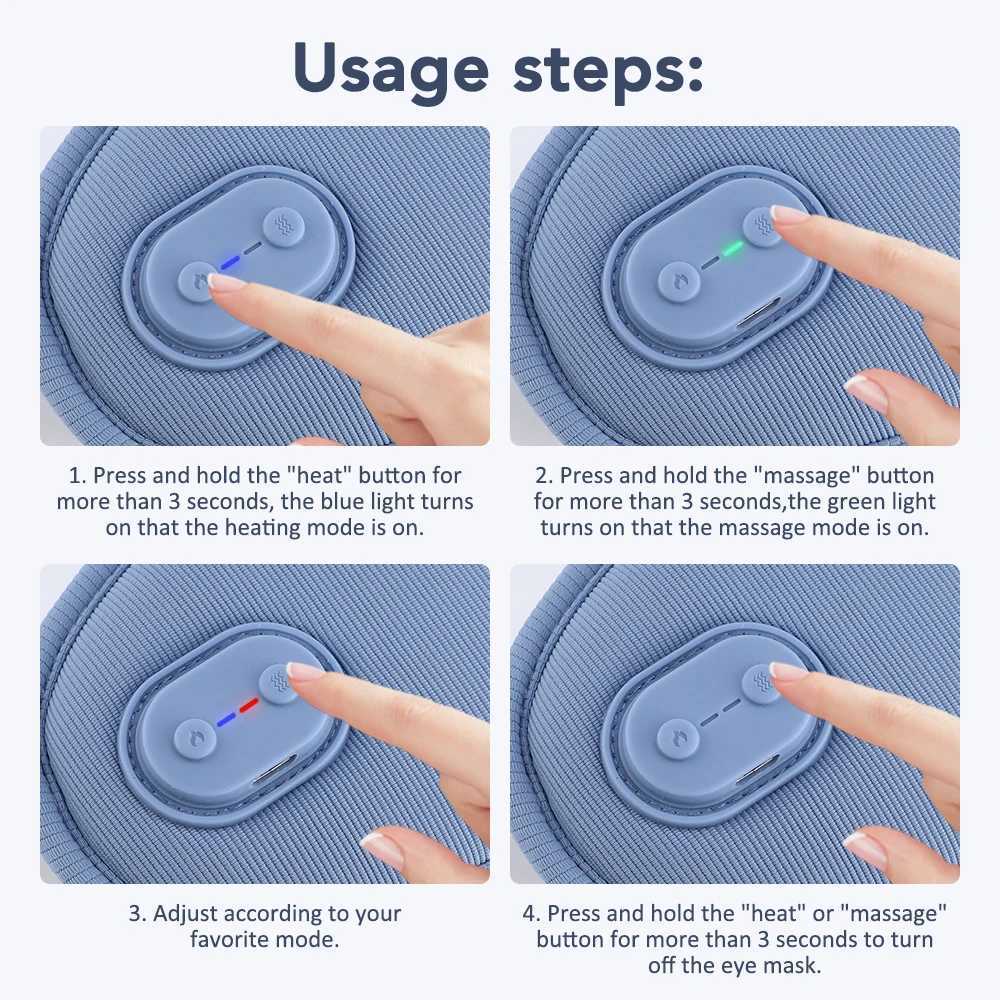 Electric Steam Eye Mask 3D Massage Eye Mask Constant Temperature Hot Compress Smart Timing Sleep Shading Relieve Eye FatigueXJ250224