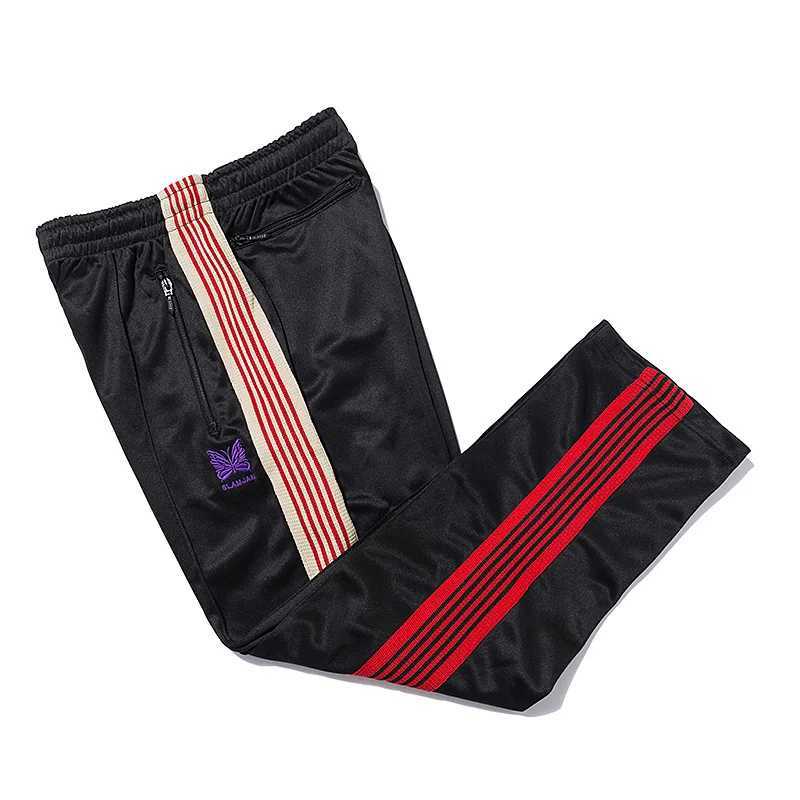 Black pattern embroidery mens and womens high-quality side striped webbing loose casual trend Trouser X241216