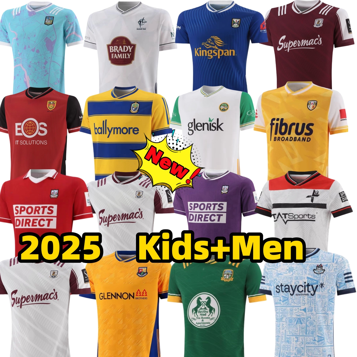 2025 GAA Rugby jerseys Louth Antrim Laois 24 25 Longford Cork Dublin Alternative Meath Kildare Roscommon Offaly Galway Cavan Down Football Club Jerseys kids kits