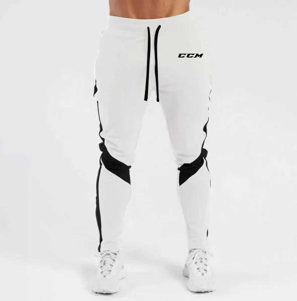 Autumn Fleece Straight Trousers Men Fitness Jogging Sweatpants Winter Warm Casual Pant CCM Solid Drawstring Bottoms X250319