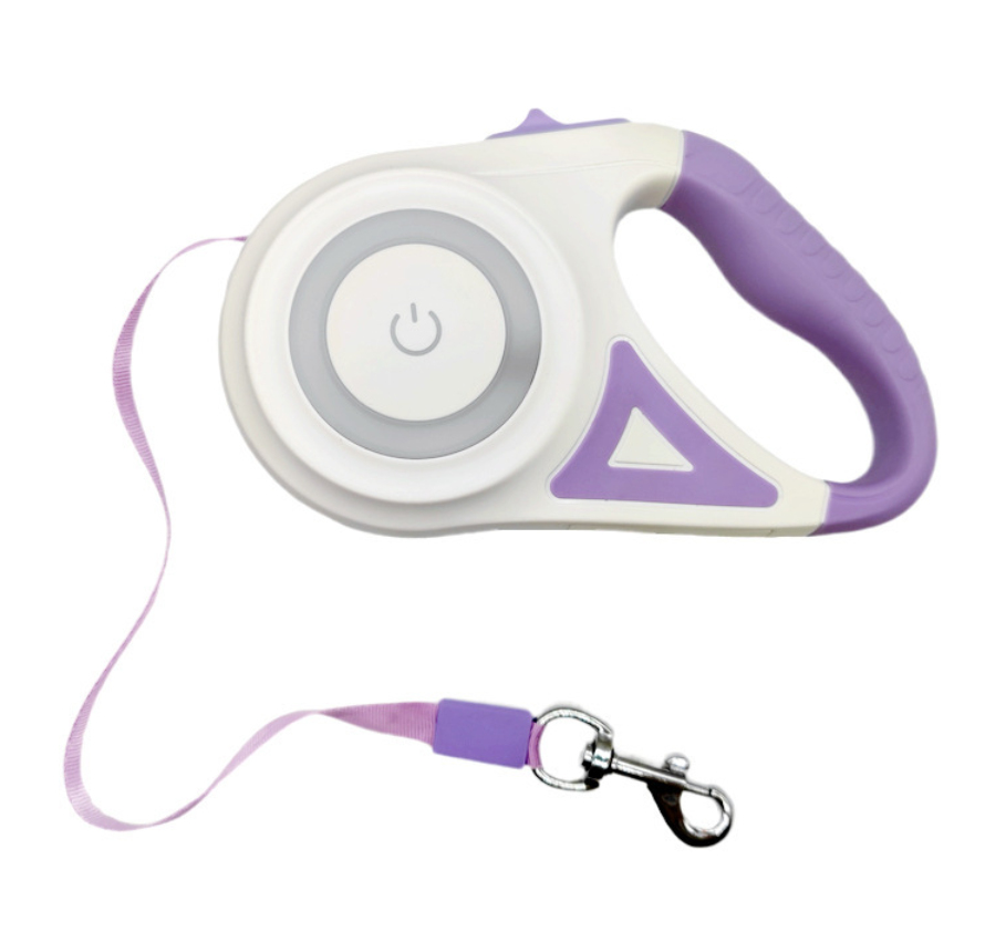 5M LED Retractable Dog Leash Automatic Pet Walking Lead with Flashlight for Small Medium Large Dogs