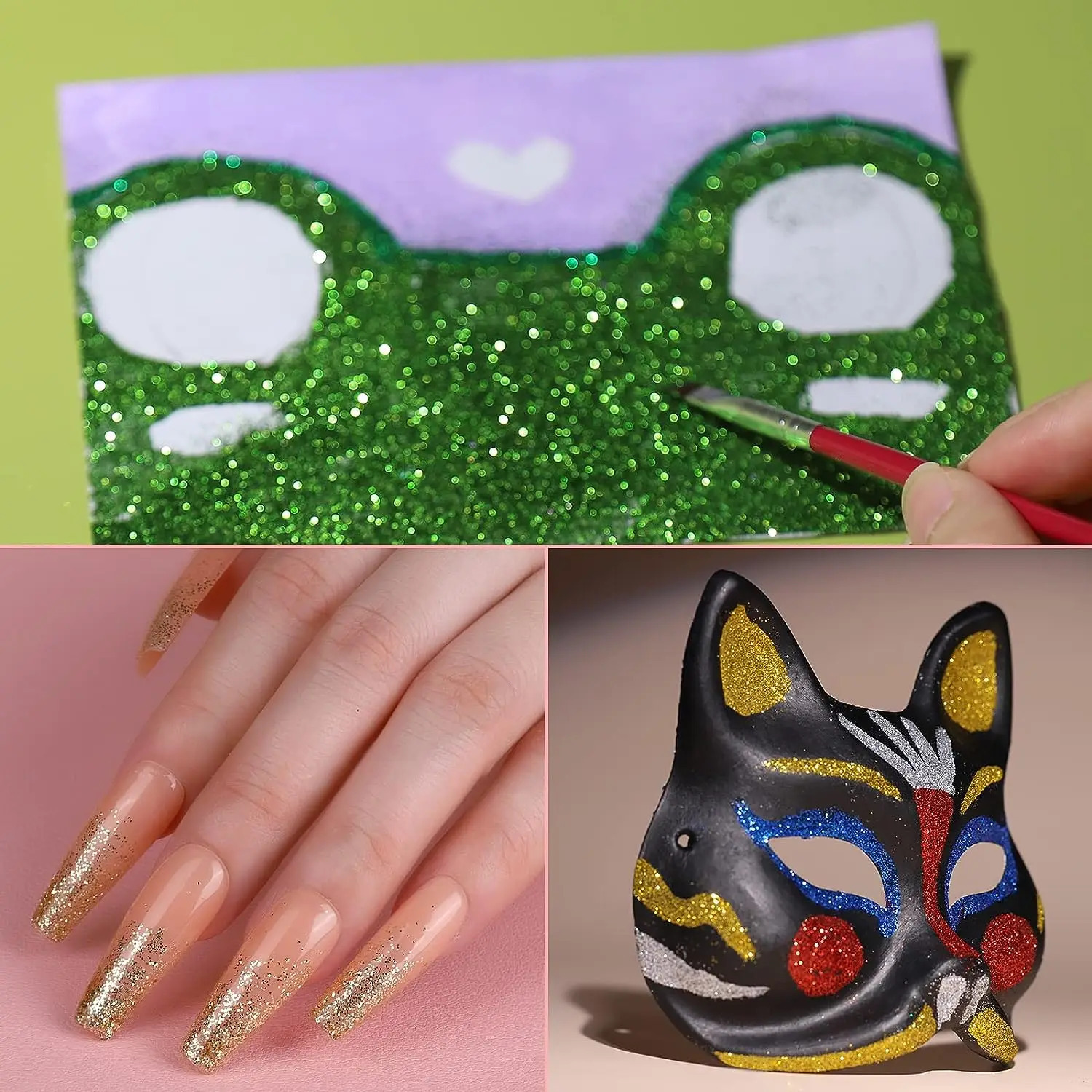 Sparkly Fine Glitter for Crafting 32 Colors of Nail Face Powder Arts Rainbow Body Tattoo G 241213