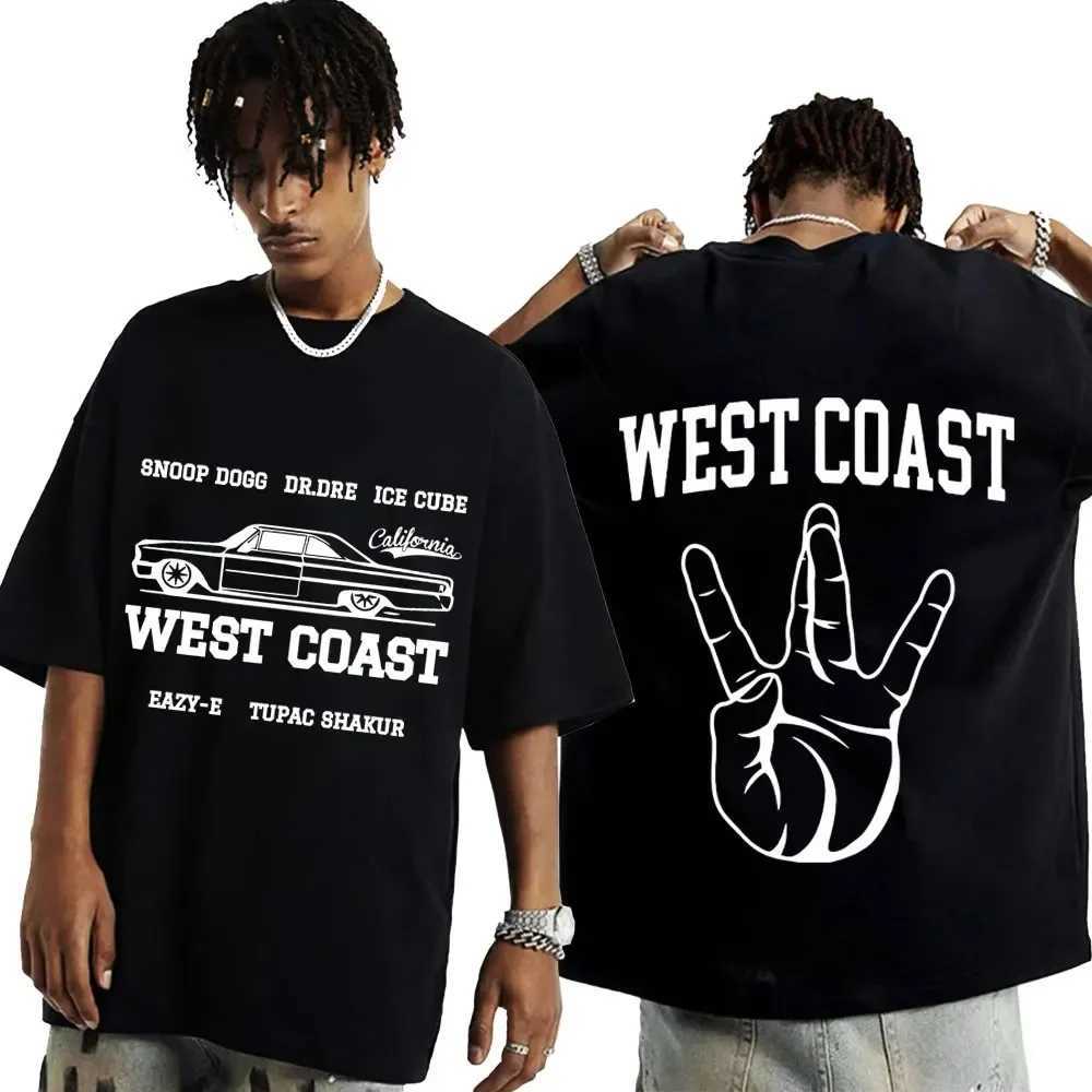 2024 West Coast Rapper Tee Shirt Hip Hop Snoop Dogg Dr Dre Cool Print T Shirt Men Womens Vintage Short Sleeve Male T-shirt W241216