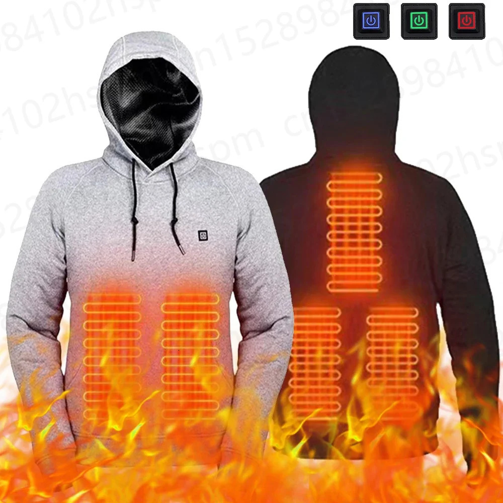 Mens USB Hoodie Mens Retro Jacket 5 Zone Long Sleeve Street Clothing Loose Coat Harajuku Sweatshirt 241214