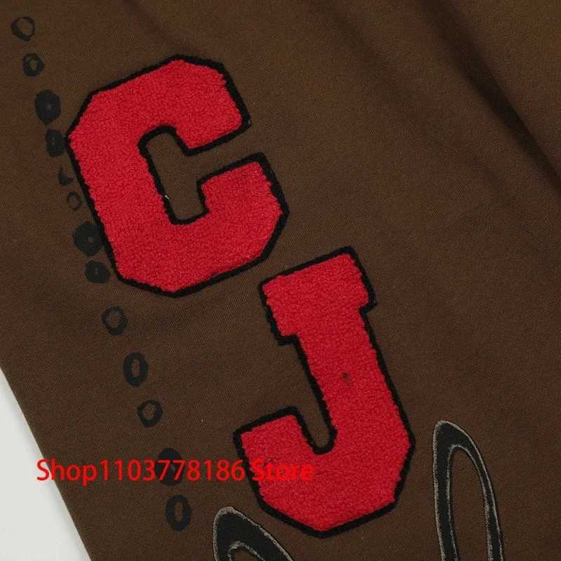 Autumn and winter new sports pants hip-hop loose niche design CJ towel embroidery Trouser Utopia casual pants unisex X241216