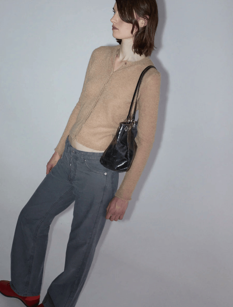 Cracked Leather hot Tote Bag: Paloma Wool Spanish Style Shoulder Crossbody for Women - Practical Commuter Bag