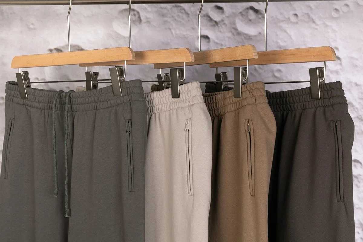 Donda loose solid color unisex pants sports and casual zipper pocket mens sports pants X241216